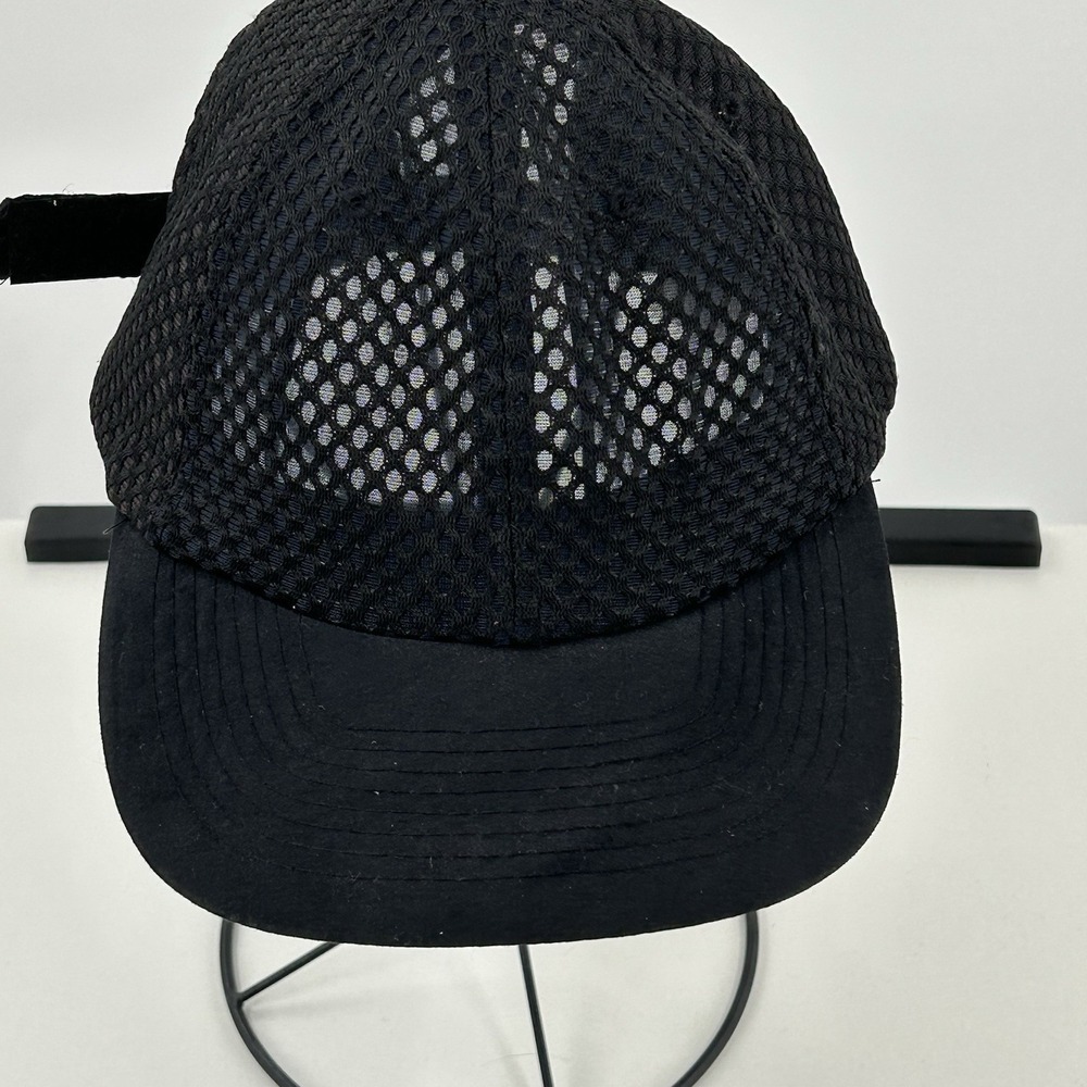 Vintage black mesh hat NISSIN logo‎ y2k grunge workwear cap